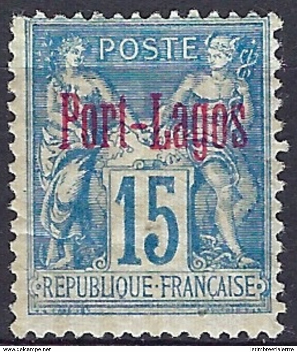 ⭐ Port Lagos - YT N° 3 * - Neuf Avec Charnière - 1893 ⭐ - Unused Stamps