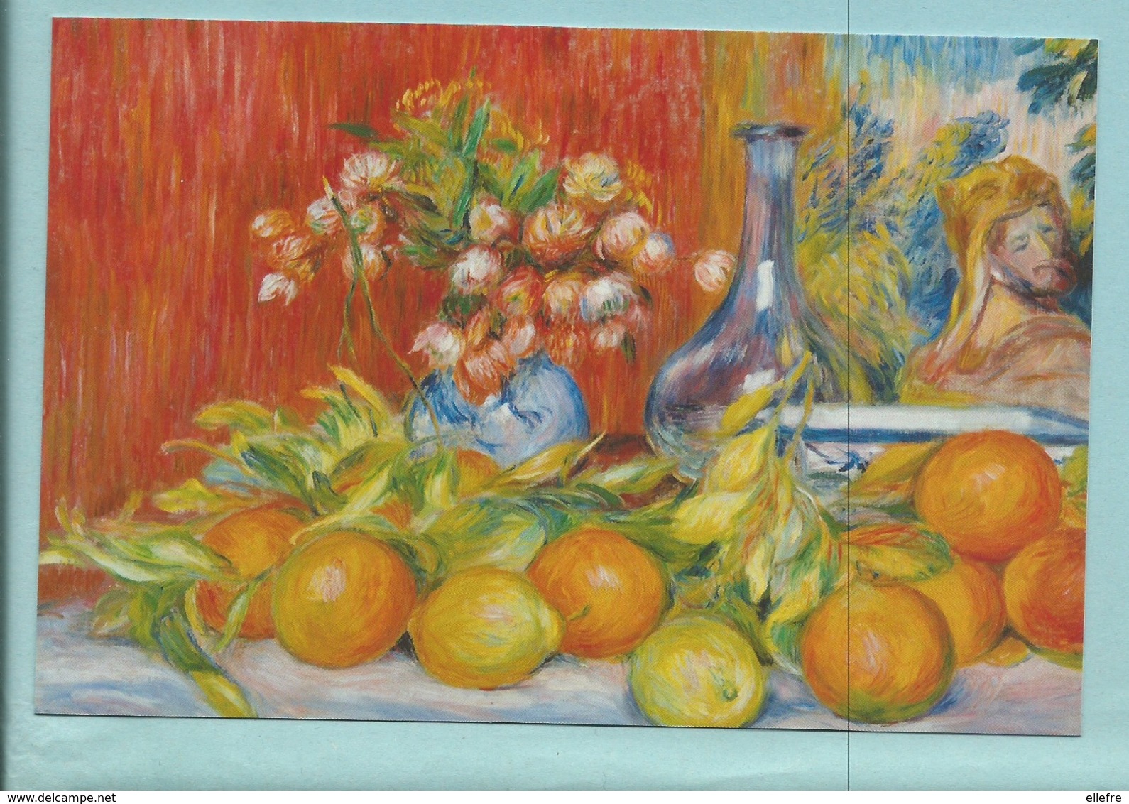 CPM  Pierre Auguste Renoir Nature Morte Fleurs Oranges Et Citrons 1888 - Helen Gallery Paris Rue Du Faubourg St Honoré - Peintures & Tableaux