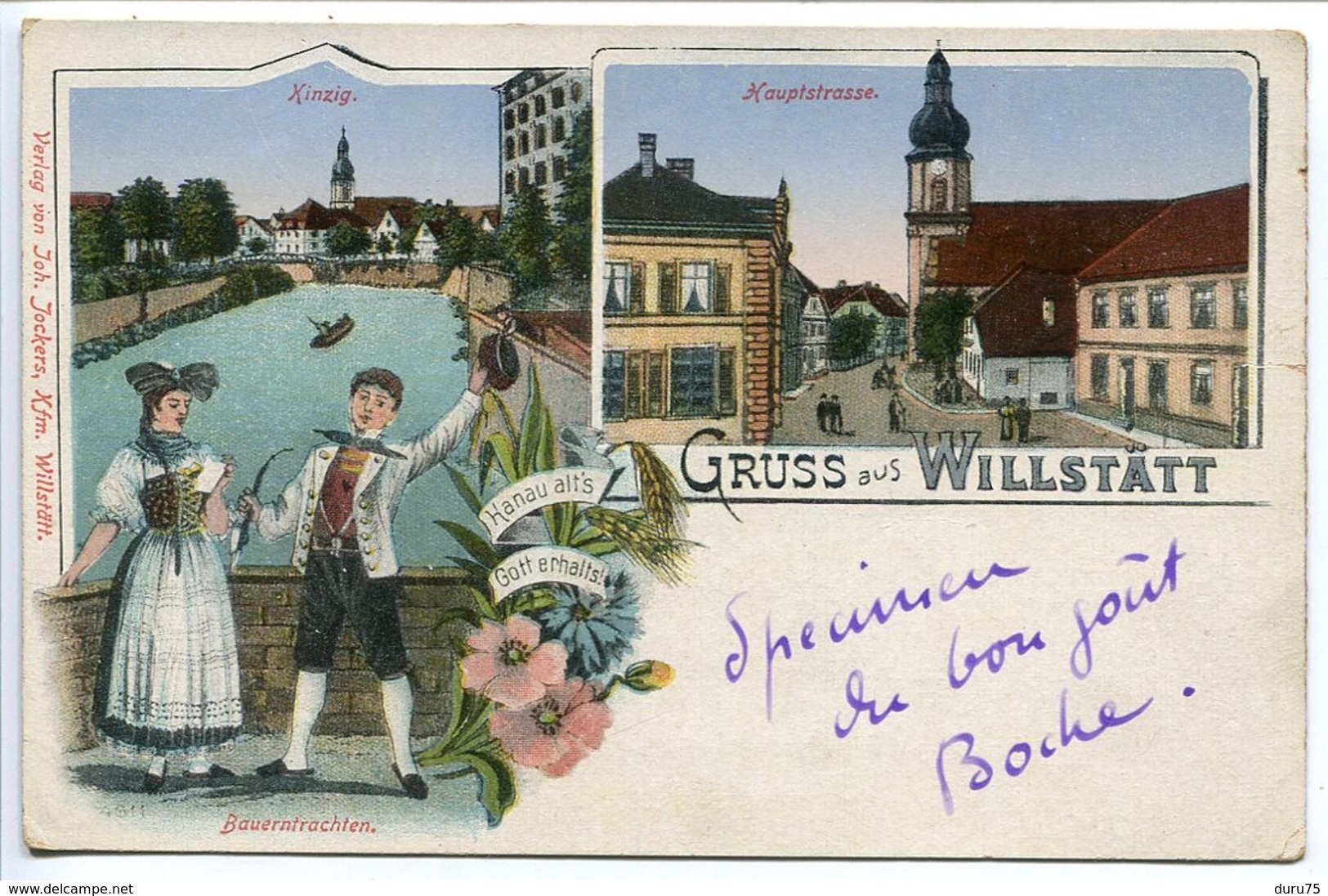 CPA 1919 * Gruss Aux WILLSTÄTT Kinzig - Haupstrasse - Bauerntrachten - Hanau Alt's Gott Erhalts - Altri & Non Classificati