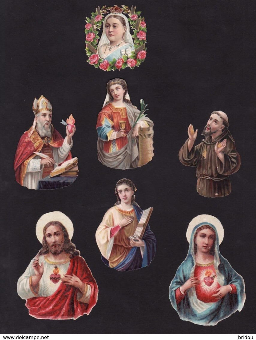 Découpis   Lot De 7    Religion       8.2 X 6.2 Cm Le Plus Grand - Autres & Non Classés