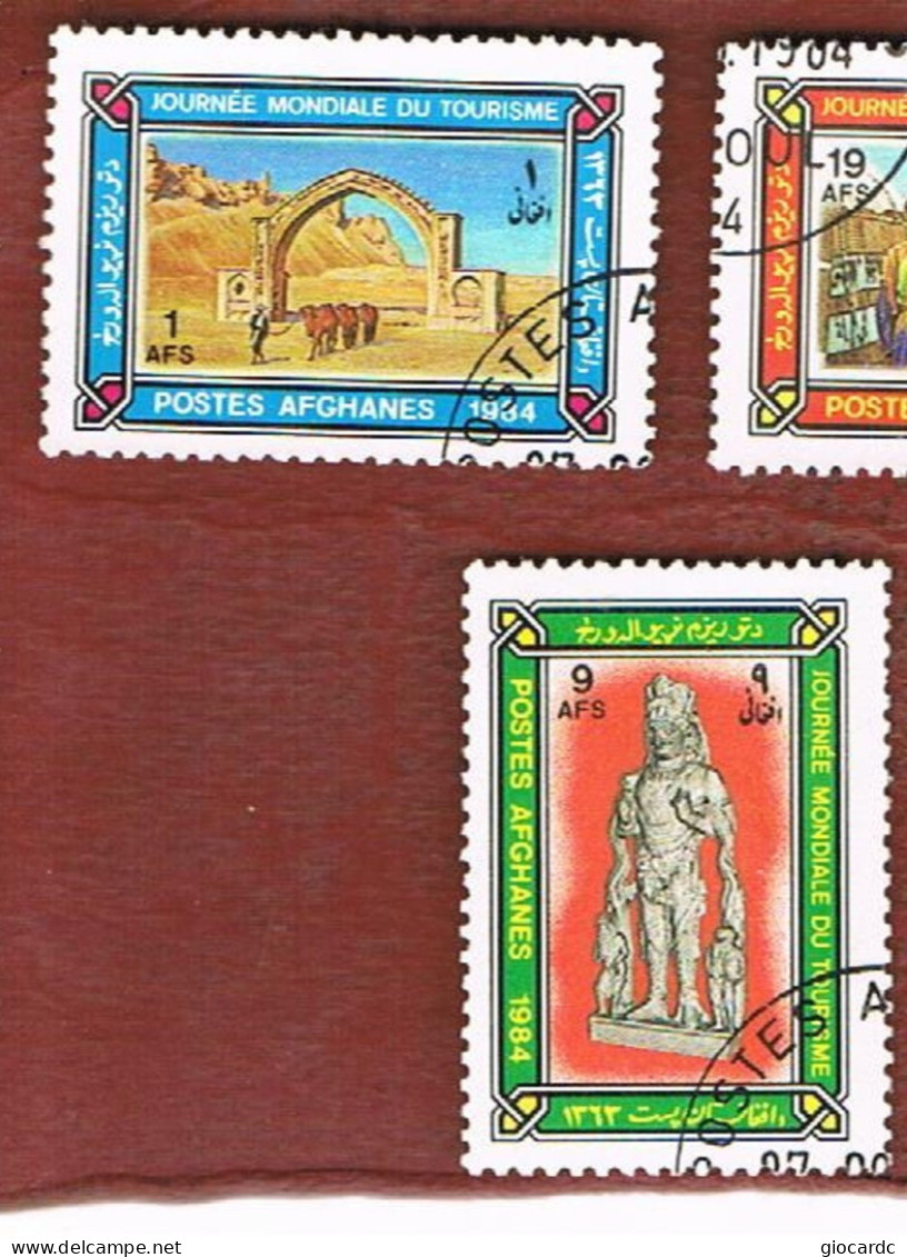 AFGHANISTAN    -   SG  986.991  -  1984  WORLD TOURISM DAY  ( 2 STAMPS OF THE SET)  - USED ° - Afghanistan