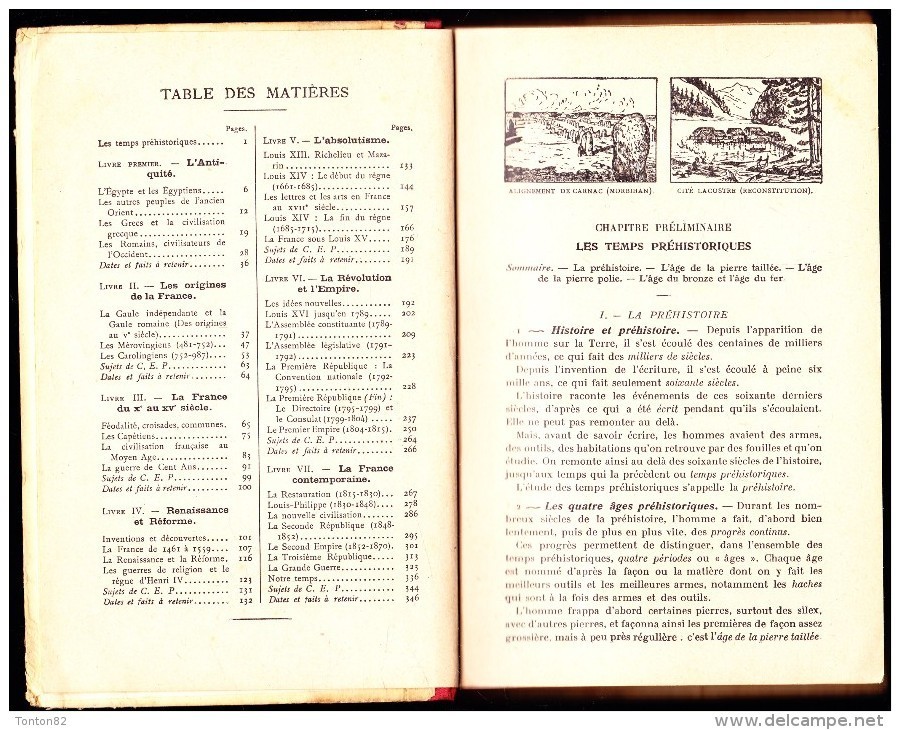 Ernest  Lavisse - Histoire De France - Certificat D'Études - Librairie Armand Colin - ( 1939 ) . - 6-12 Ans