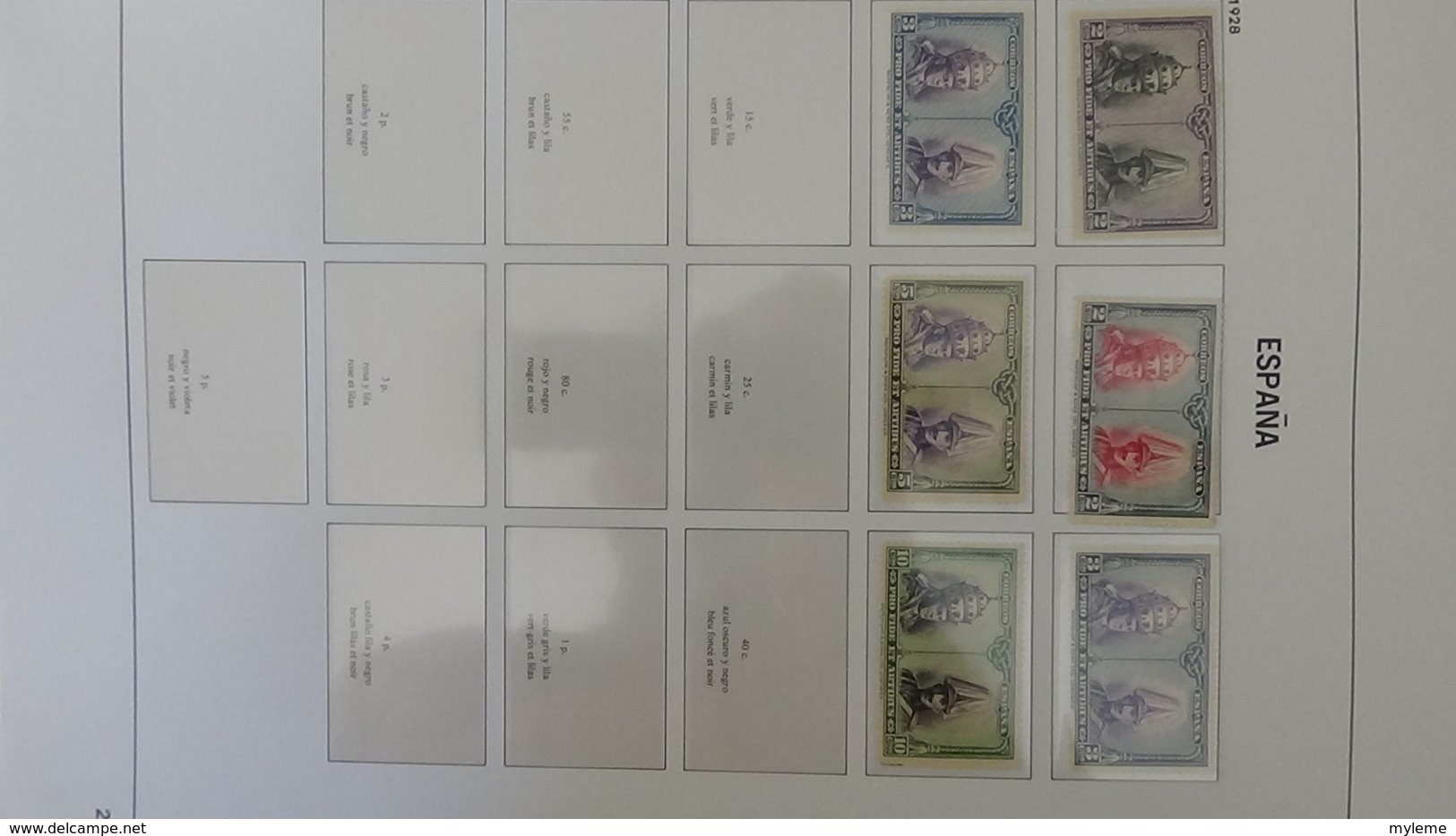Collection ESPAGNE en DAVO de 1856 à 1941. A saisir !!!