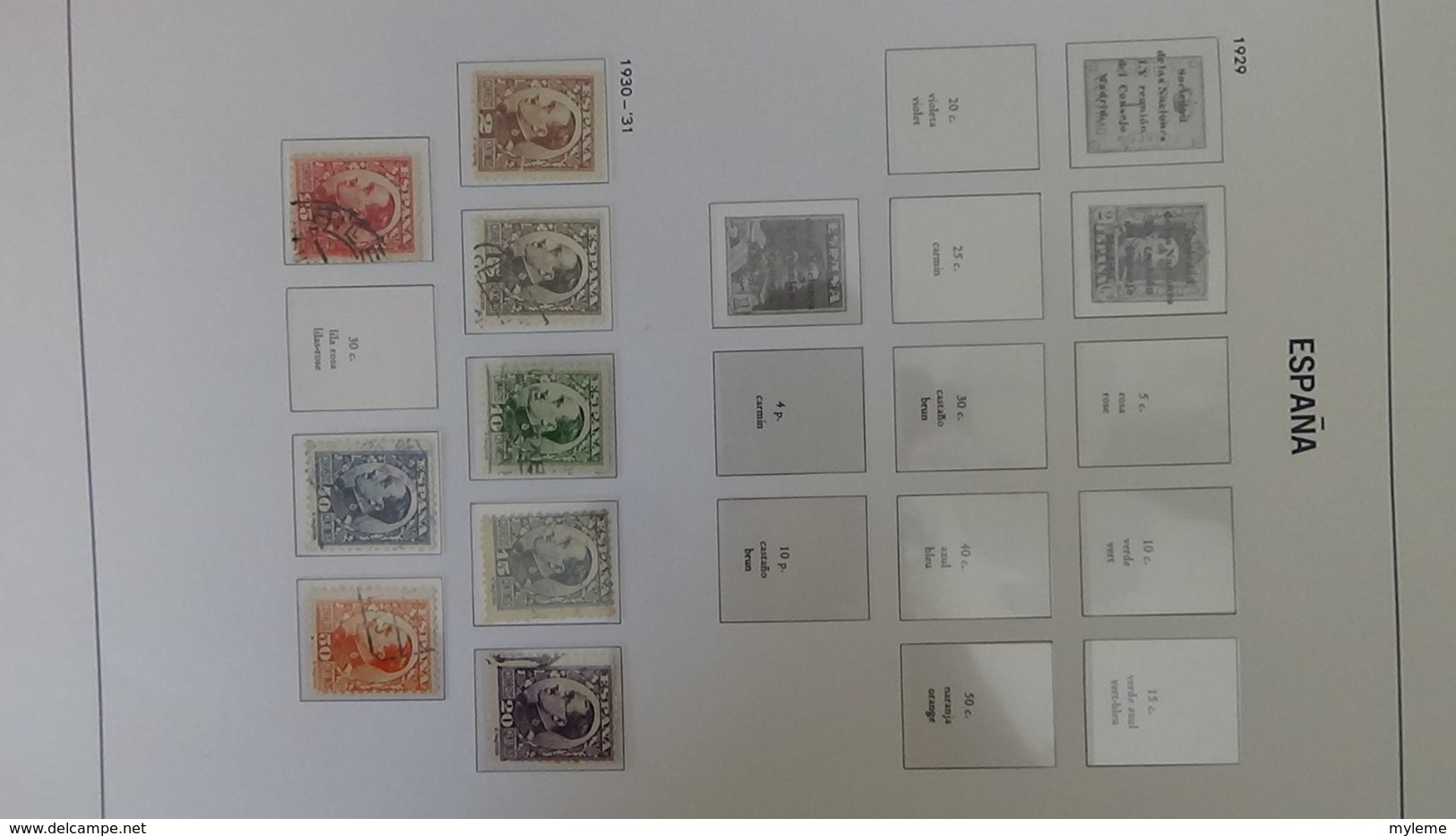 Collection ESPAGNE en DAVO de 1856 à 1941. A saisir !!!