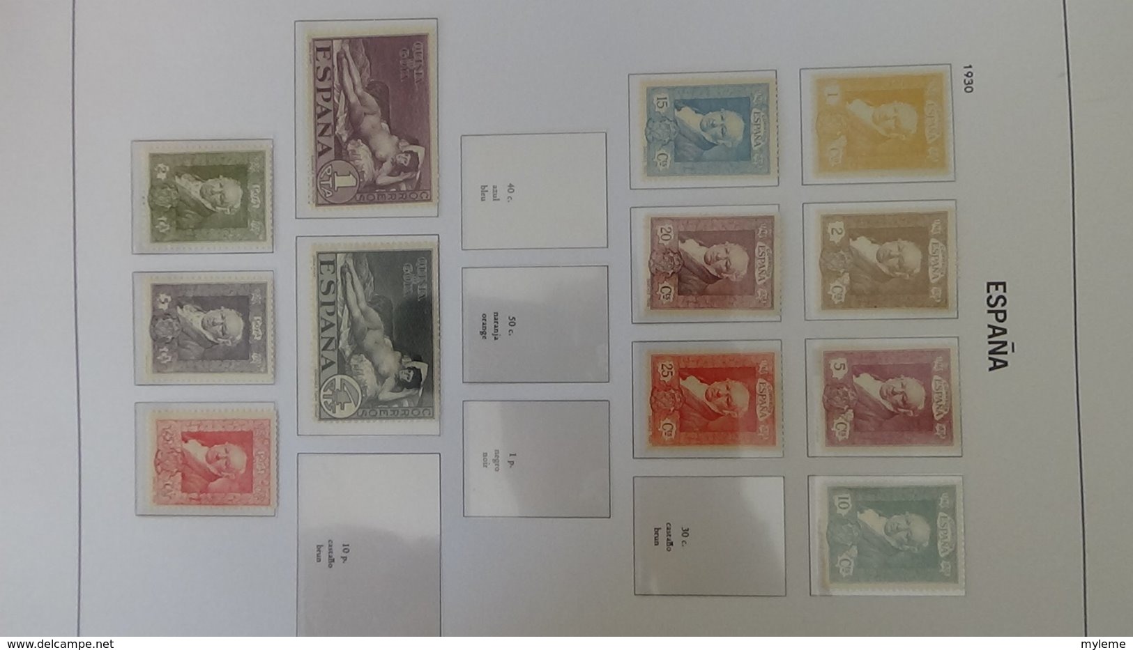 Collection ESPAGNE en DAVO de 1856 à 1941. A saisir !!!