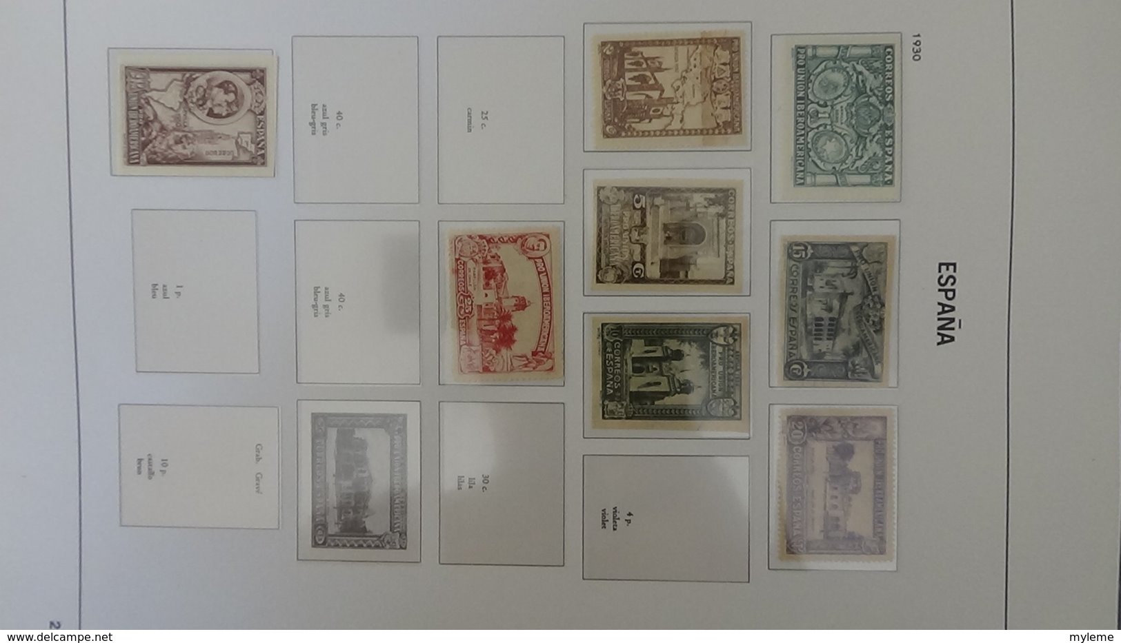 Collection ESPAGNE en DAVO de 1856 à 1941. A saisir !!!