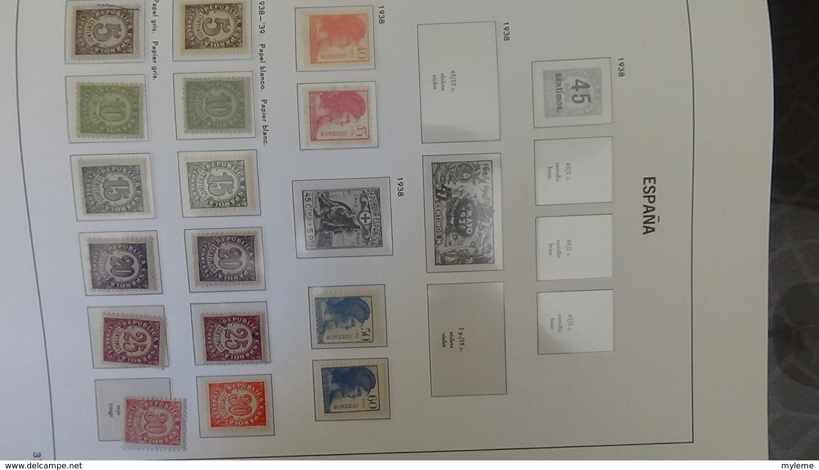 Collection ESPAGNE en DAVO de 1856 à 1941. A saisir !!!