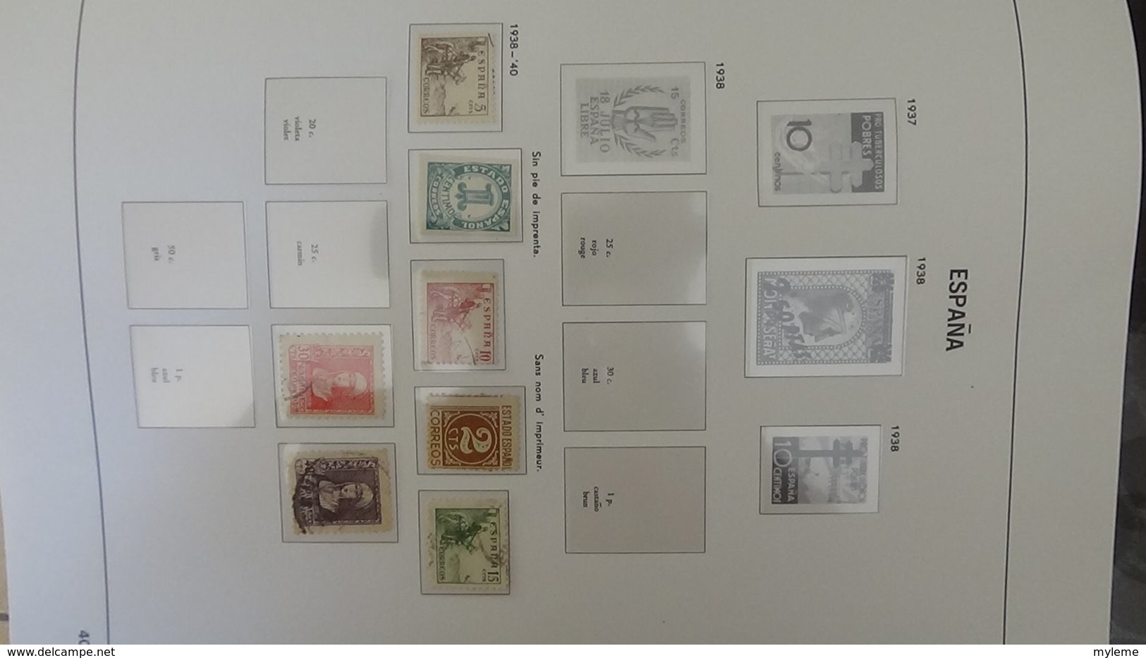 Collection ESPAGNE en DAVO de 1856 à 1941. A saisir !!!