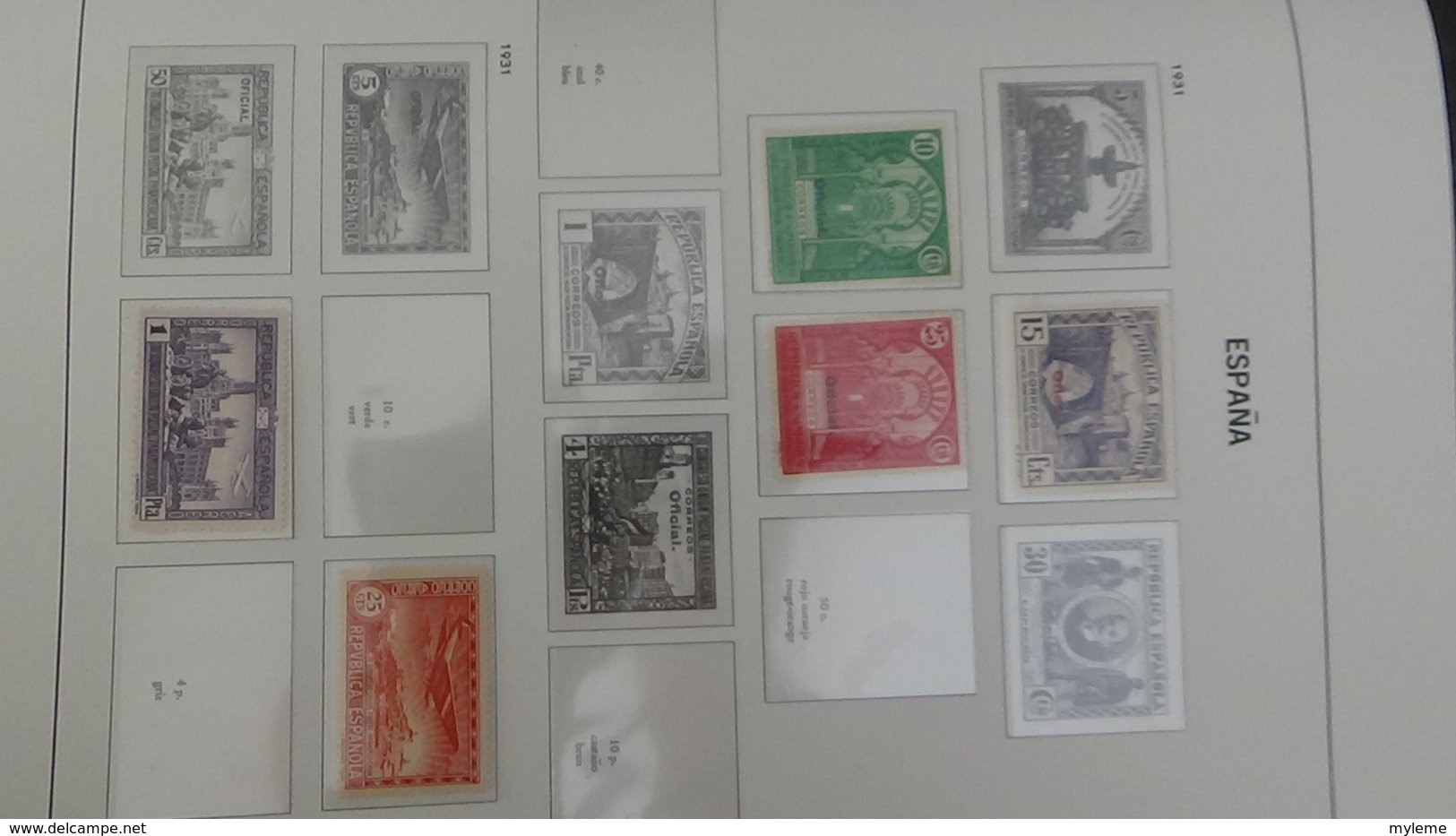 Collection ESPAGNE en DAVO de 1856 à 1941. A saisir !!!