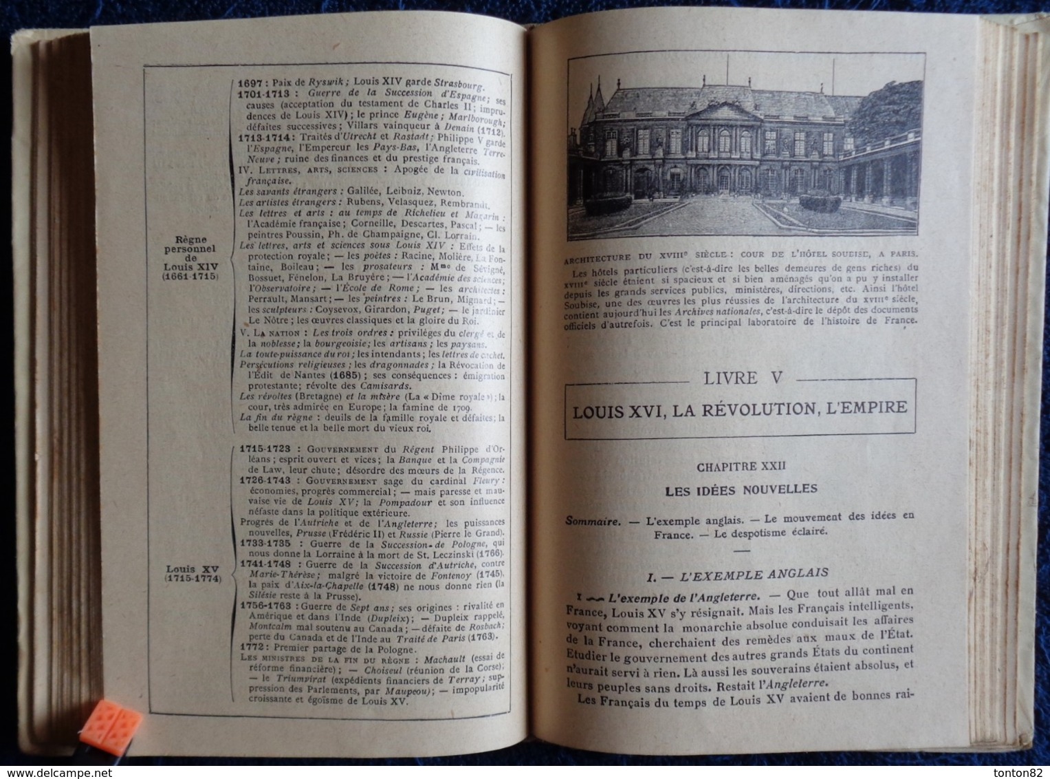 Ernest  Lavisse - Histoire de France - Cours Supérieur - Librairie Armand Colin - ( 1933 ) .