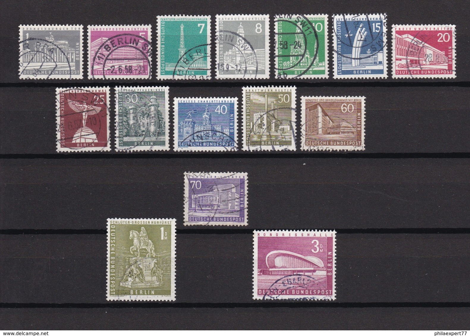 Berlin - 1956/62 - Michel Nr. 140/154 - Gest. - 55 Euro - Used Stamps