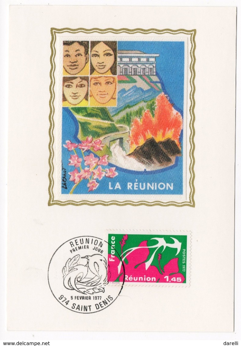Carte Maximum 1977 - Réunion - YT 1914 - 974 Saint Denis - 1970-1979