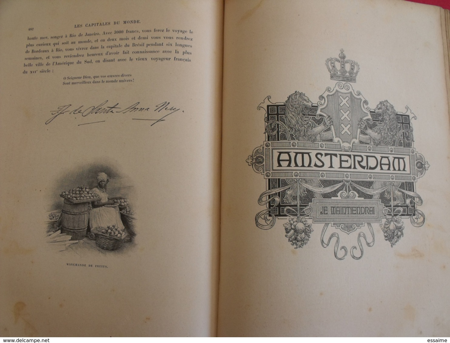 les capitales du monde. hachette 1900. calcutta paris tokio pékin christiania madrid constantinople...