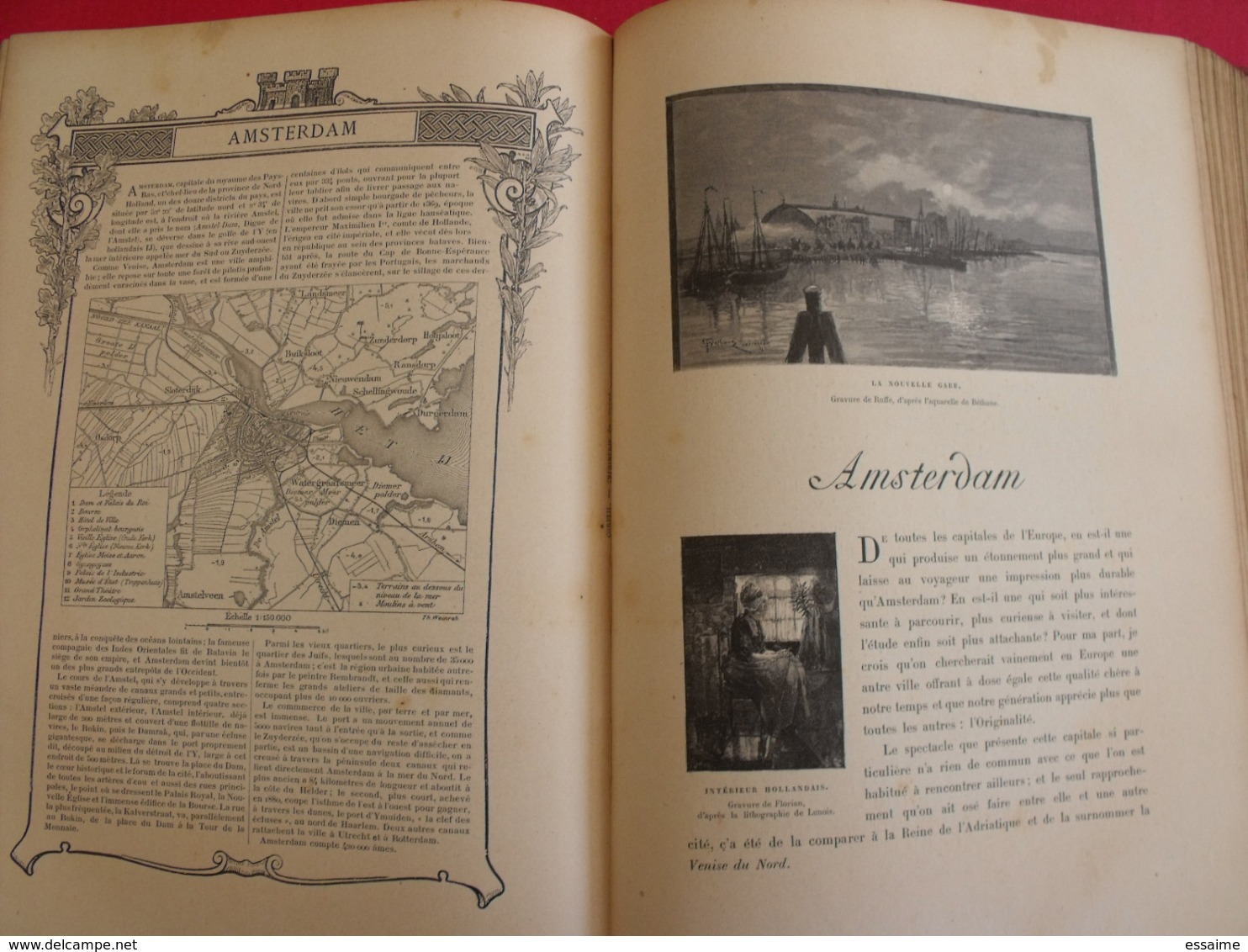 les capitales du monde. hachette 1900. calcutta paris tokio pékin christiania madrid constantinople...