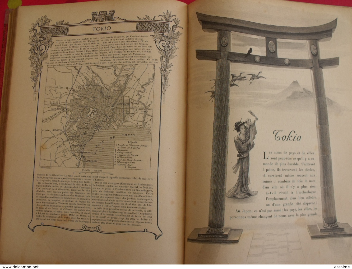 les capitales du monde. hachette 1900. calcutta paris tokio pékin christiania madrid constantinople...