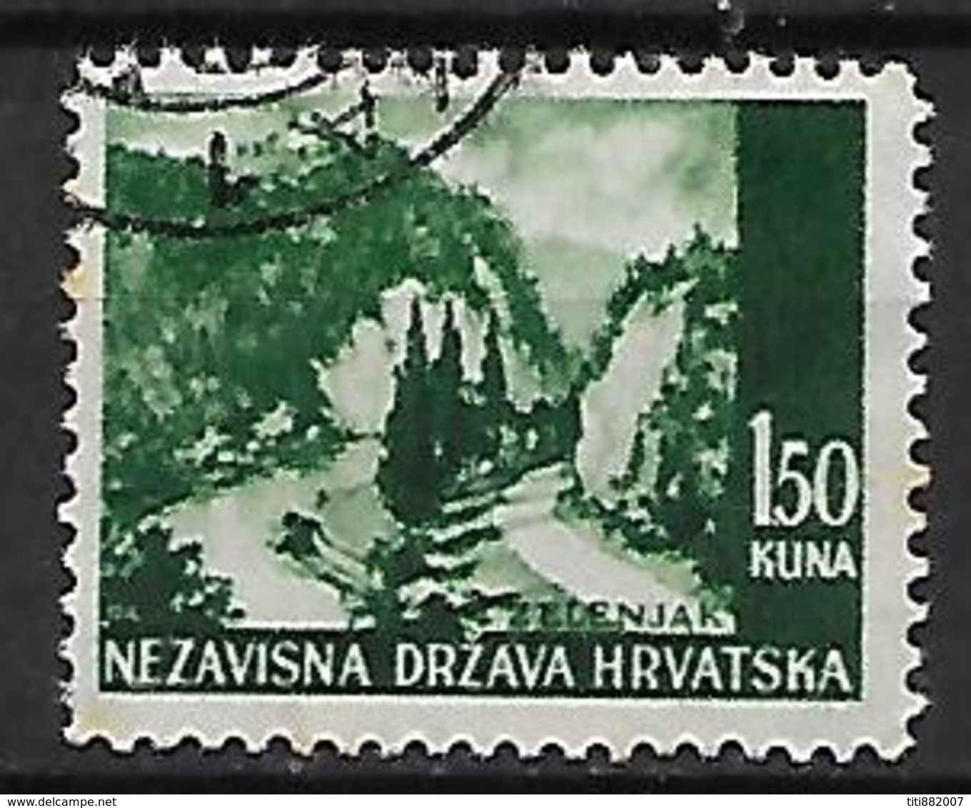 CROATIE   -    1941 .   Y&T N° 35 Oblitéré .  Zelenjak. - Croatie