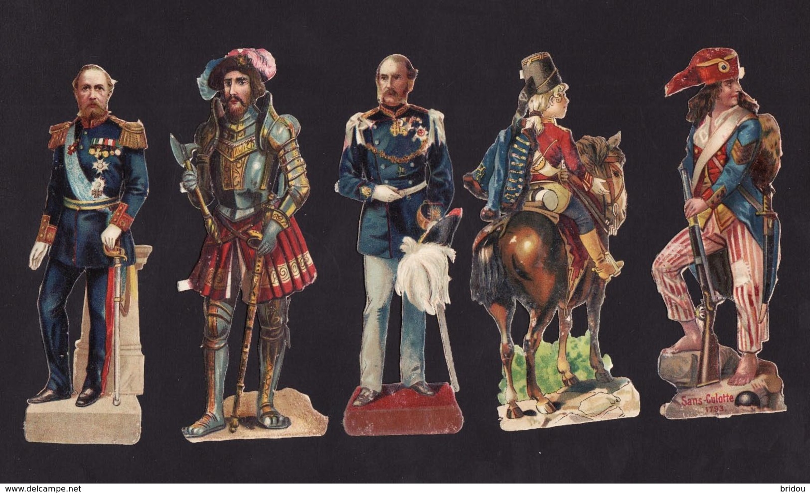 Découpis   Lot De 10    Personnages, Soldats       12.2 X 5.8 Cm Le Plus Grand - Autres & Non Classés