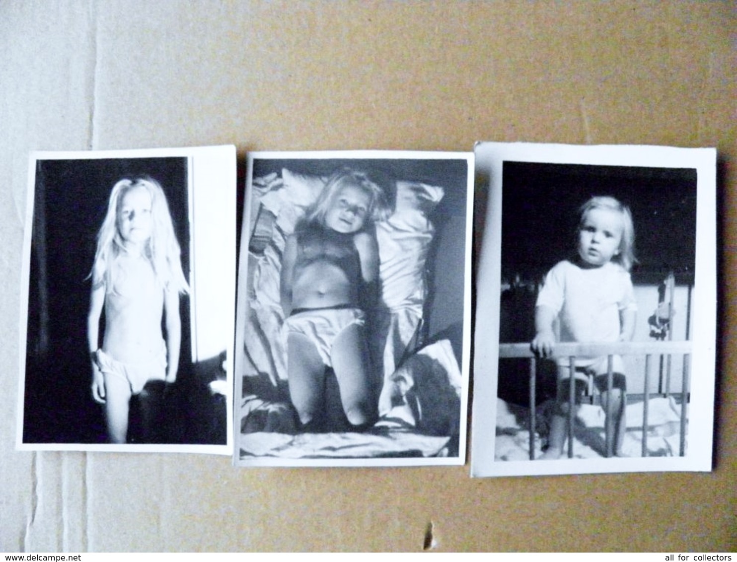 3 Old Soviet Photos Photographies Of Young Girl Children - Anonymous Persons