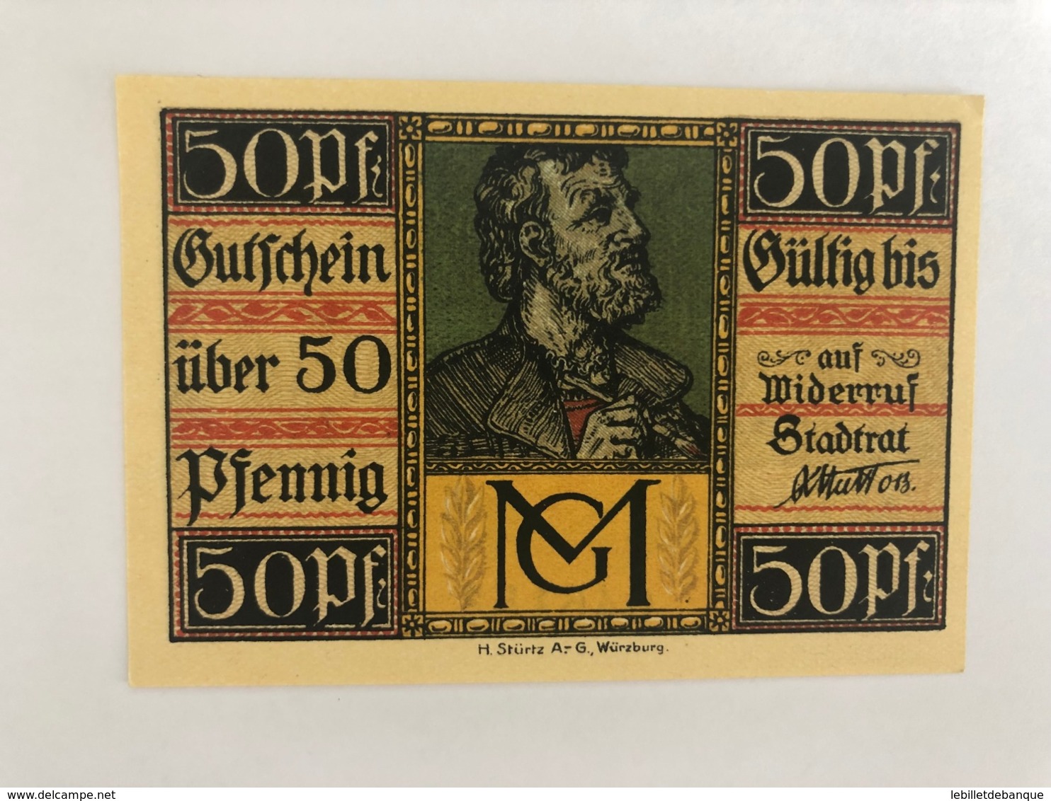 Allemagne Notgeld Aschaffenburg 50 Pfennig - Collections