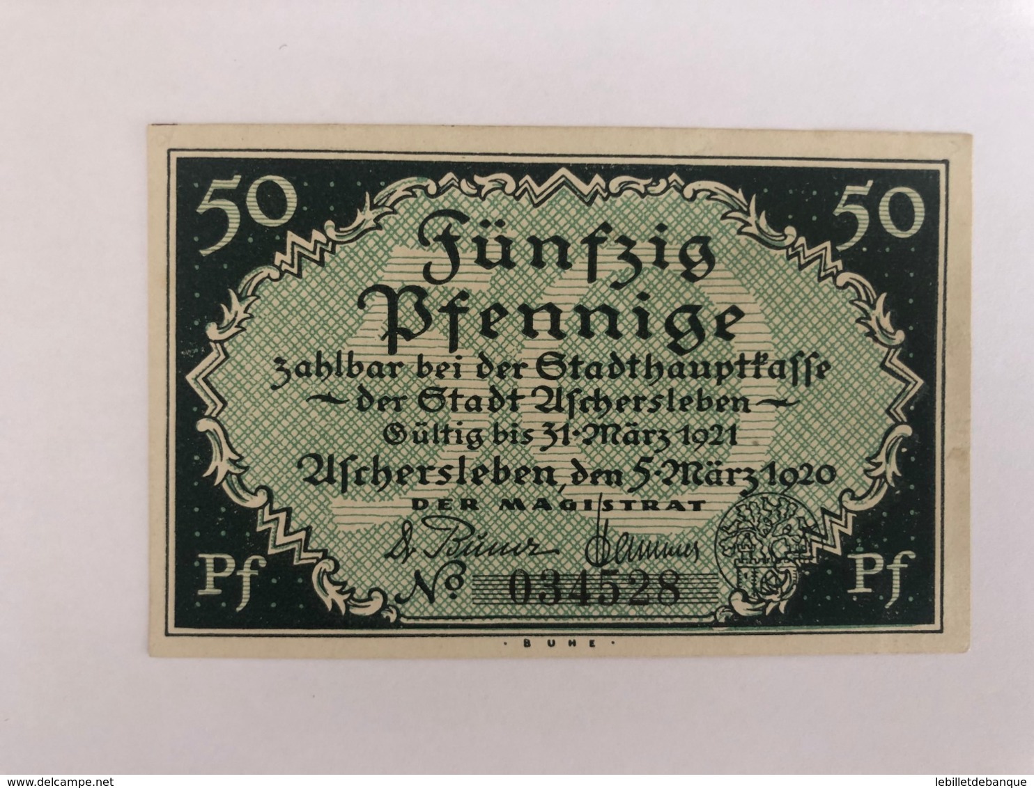 Allemagne Notgeld Aschersleben 50 Pfennig - Collections