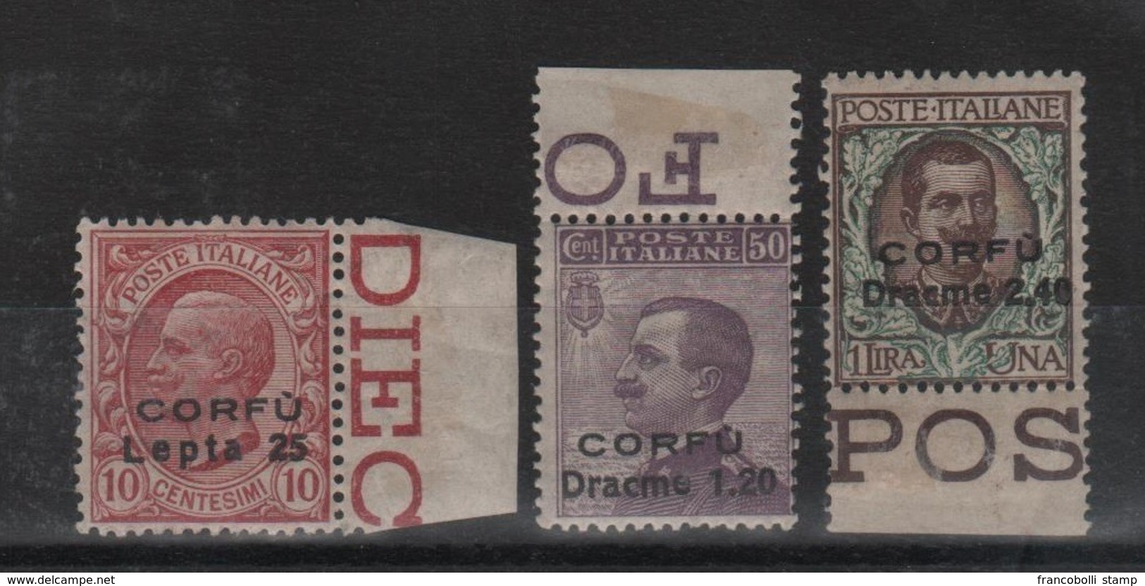 1923 Occupazione Corfù Francobolli D'Italia Sopr. CORFU Serie Cpl MNH B.F. - Corfù
