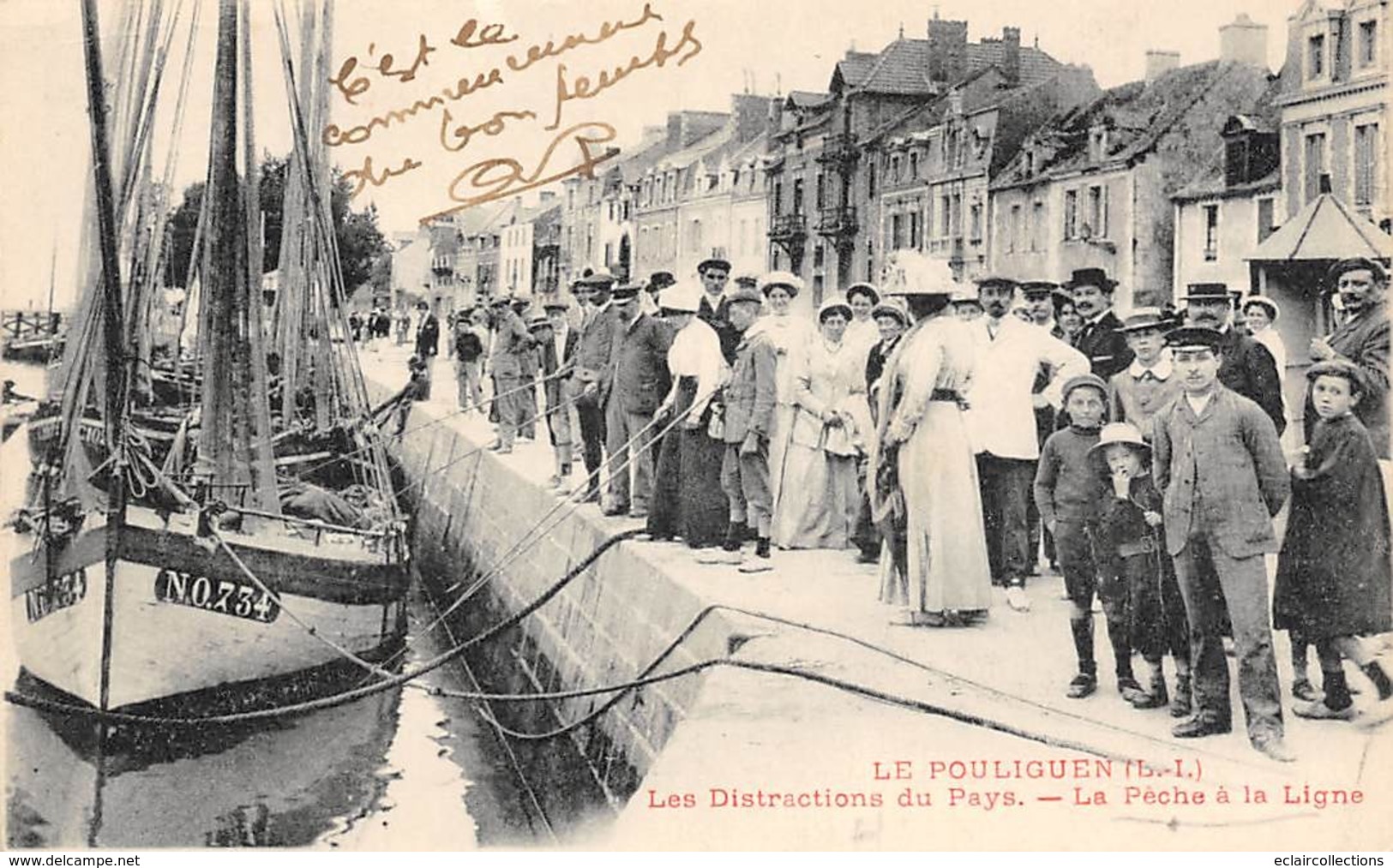 Thème.  Métier.   Pêche A La Ligne :      44    Le Pouliguen       (Voir Scan) - Pêche