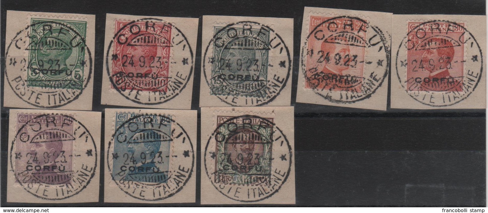 1923 Occupazione Corfù Francobolli D'Italia Serie Cpl US - Korfu