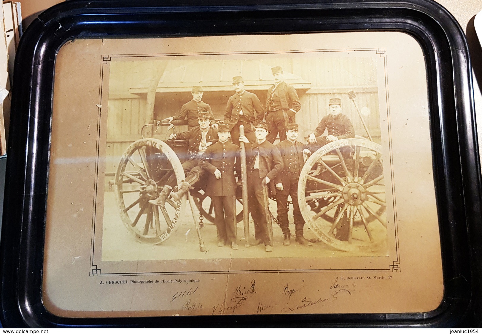 ECOLE POLYTCHENIQUE MILITAIRES ALBUMINEE DES ANNEES 1880 FORMA 24 X 30 AVEC LES SIGNATURES - Anciennes (Av. 1900)