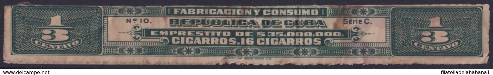 REP-353 CUBA REPUBLICA REVENUE CIGARROS CIGARS IMPORTACION TAX - Portomarken