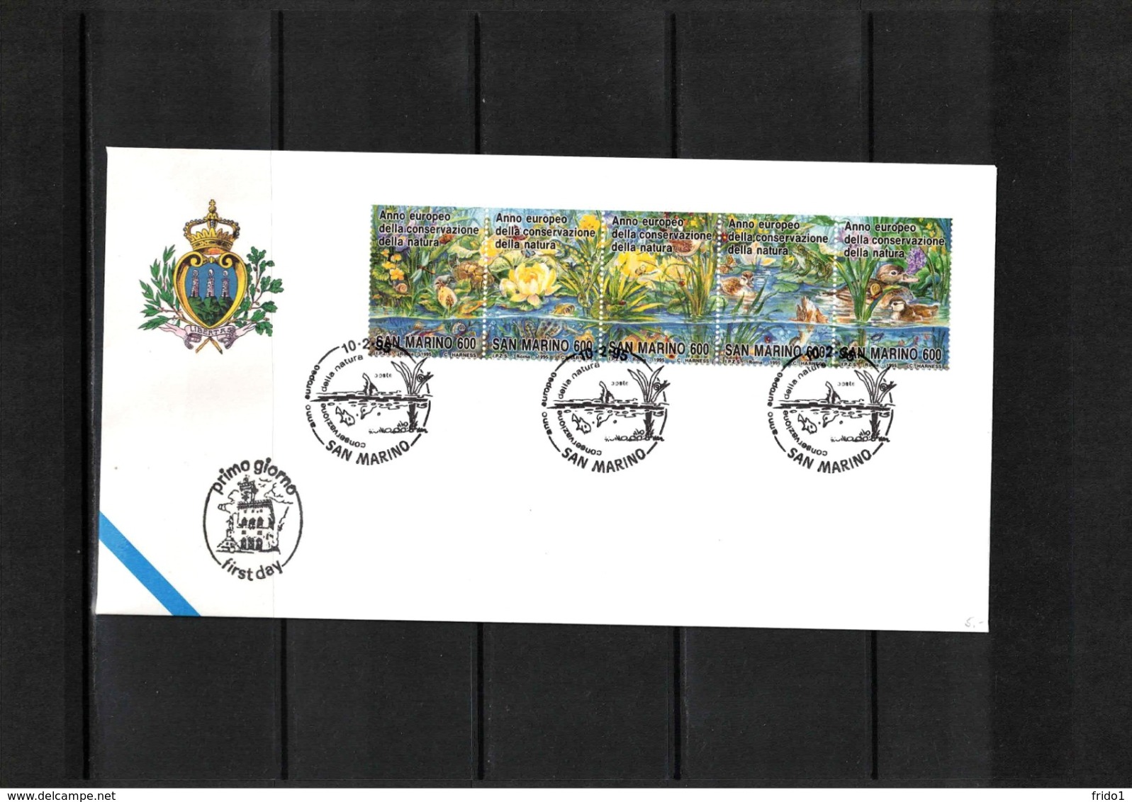 San Marino 1995 European Nature Protection Year FDC - Umweltschutz Und Klima