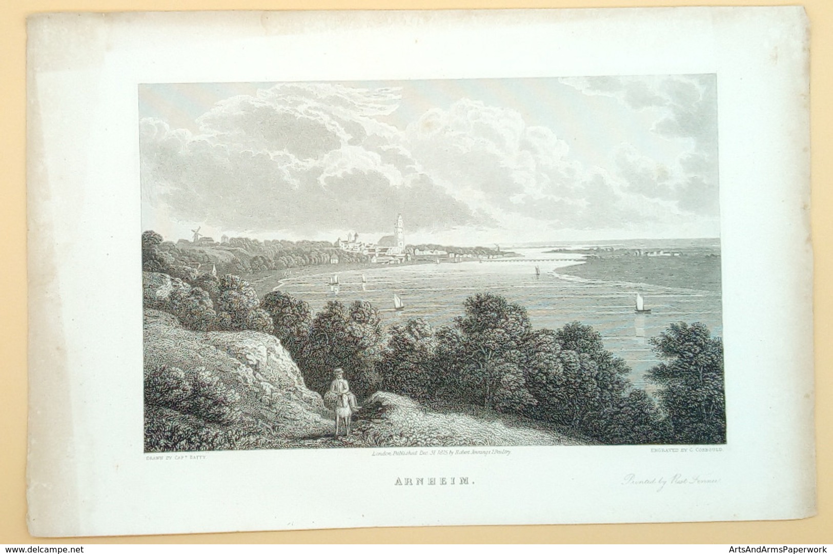 Arnhem/ Arnhem, Batty, Corbould, 1825 - Prenten & Gravure