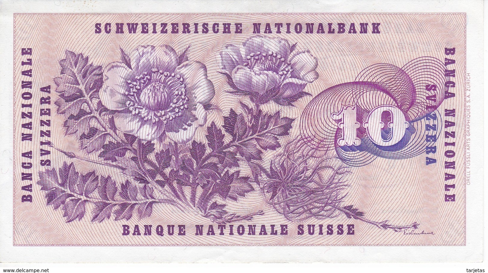 BILLETE DE SUIZA DE 10 FRANCS DEL AÑO 1971 EN CALIDAD EBC (XF) (BANKNOTE) - Suisse