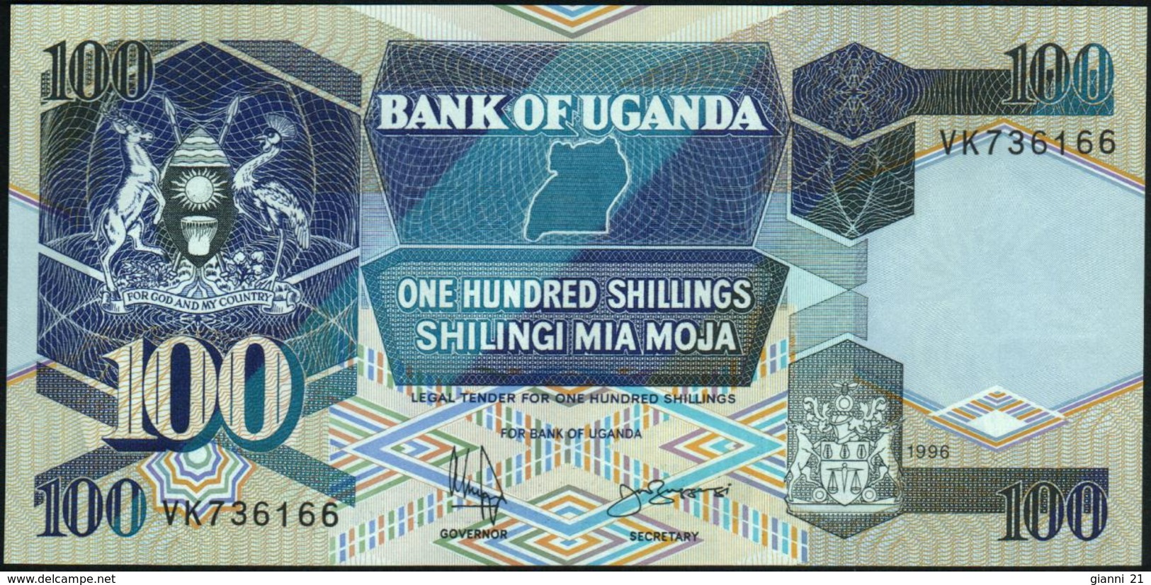UGANDA - 100 Shillings 1996 UNC P.31 C - Uganda