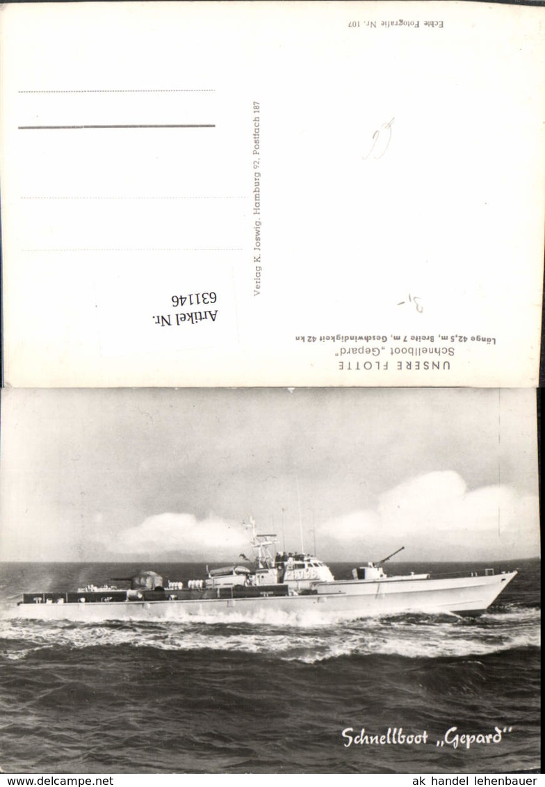 631146,Schiff Marine Schnellboot Gepard P6098 - Guerra