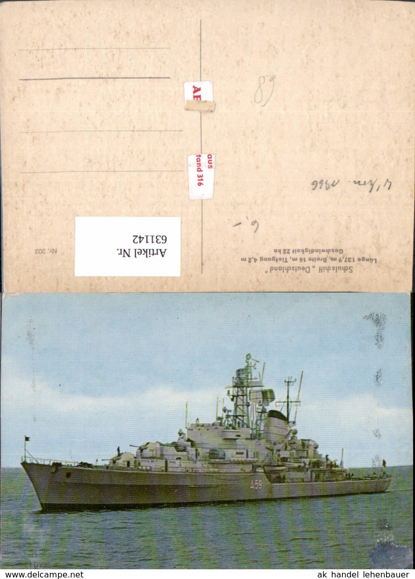 631142,Schiff Marine Schulschiff Deutschland A59 - Krieg