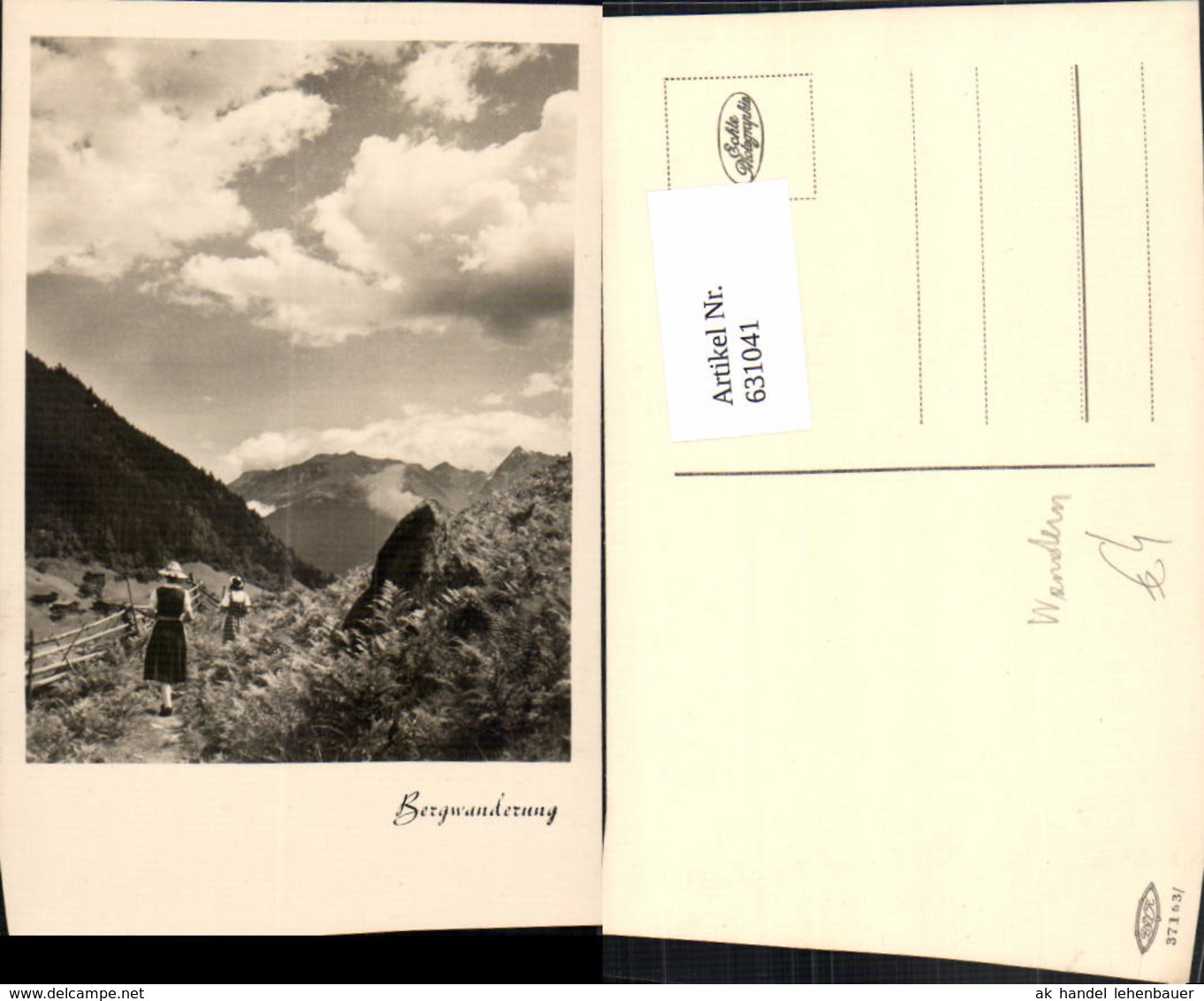 631041,Foto Ak Bergwanderung Wandern Frauen I. Tracht Bergsteigen - Alpinismus, Bergsteigen