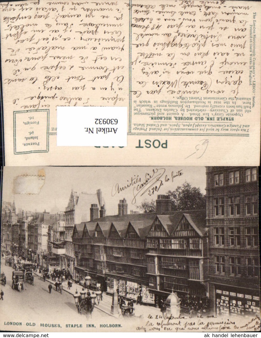 630932,London Old Houses Staple Inn Holborn Great Britain - Ohne Zuordnung