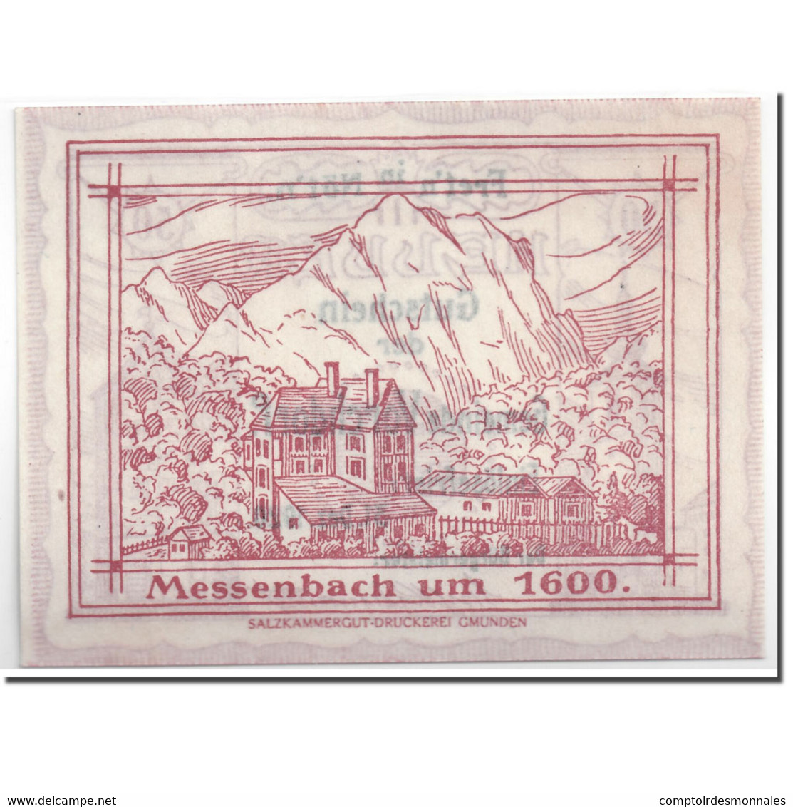 Billet, Autriche, Vorchdorf, 50 Heller, Paysage, 1920, SPL, Mehl:FS 1119a - Autriche