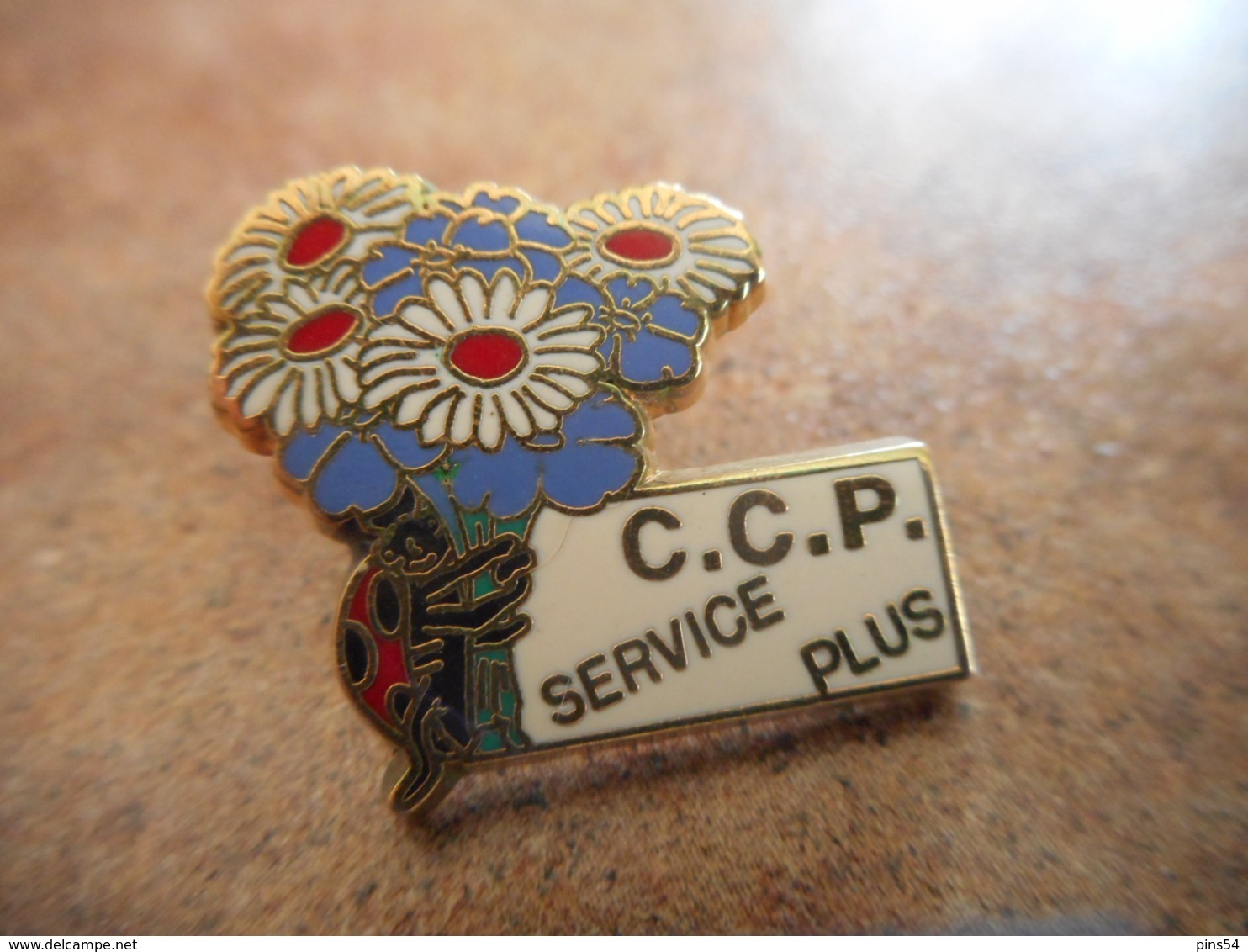 A040 -- Pin's Poste CCP Service Plus Bouquet De Fleurs - Postes