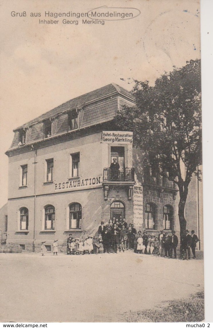 57 - MONDELANGE - RESTAURANT GEORGES MERCKLING - Autres & Non Classés