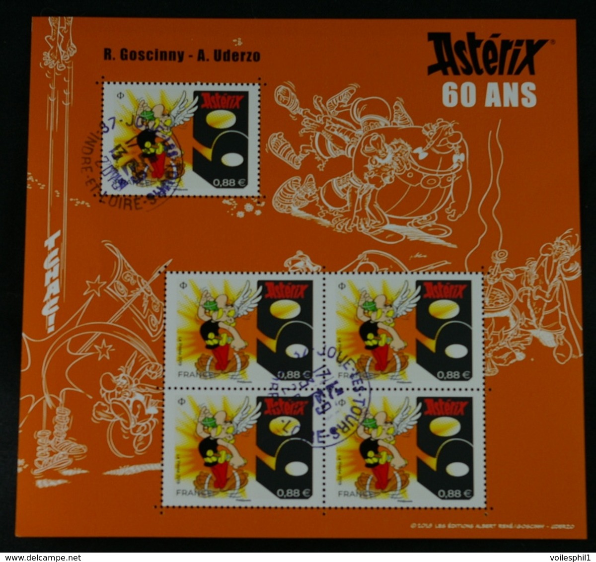 France 2019 Asterix 60 Ans -Mini Feuille Oblitéré - Usati