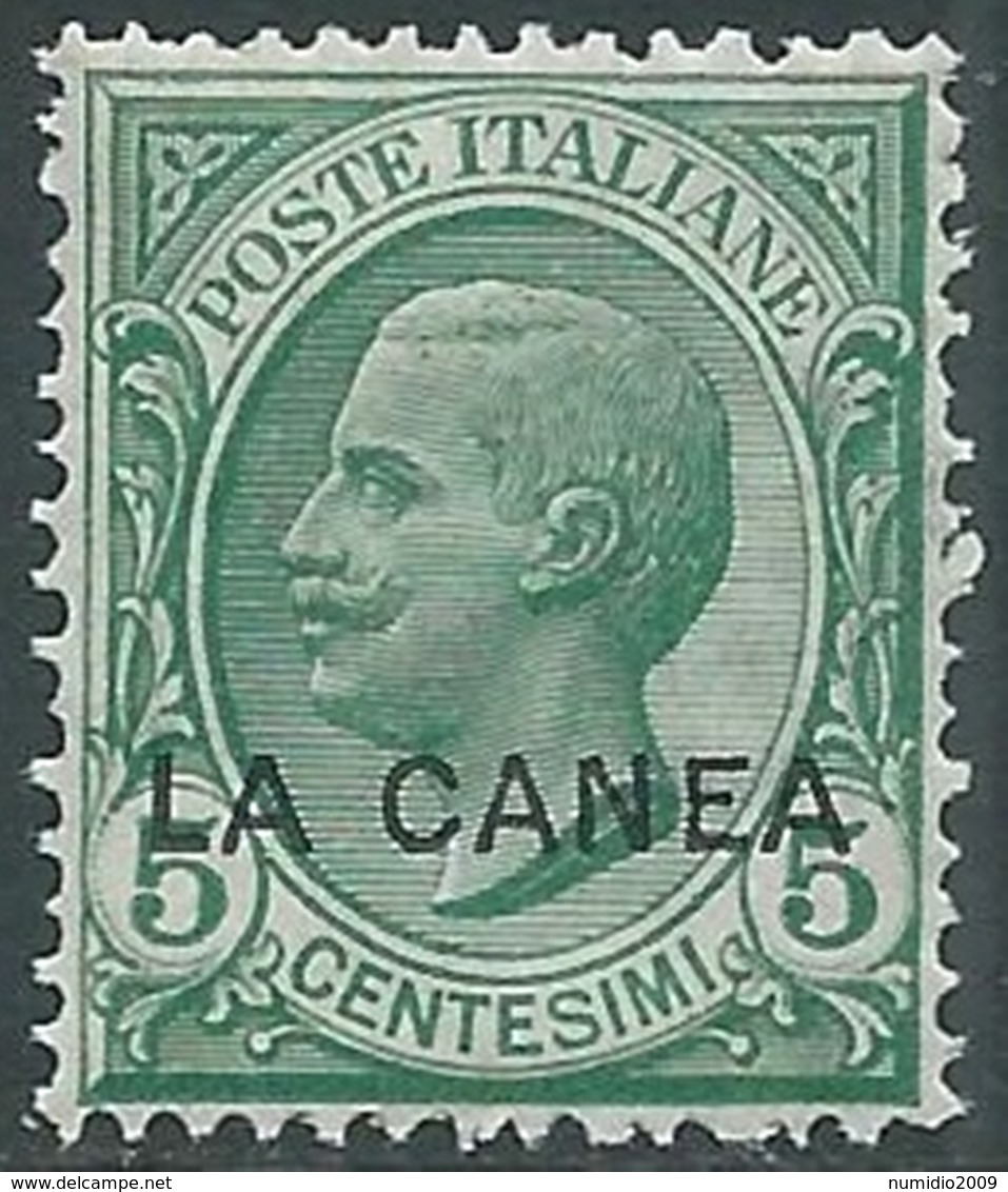 1907-12 LEVANTE LA CANEA EFFIGIE 5 CENT MNH ** - RB2 - La Canea