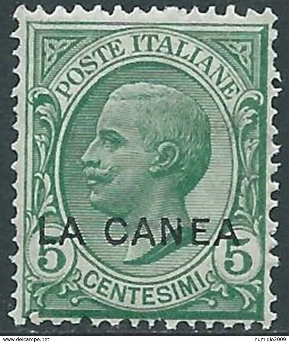 1907-12 LEVANTE LA CANEA EFFIGIE 5 CENT MNH ** - RB2-7 - La Canea