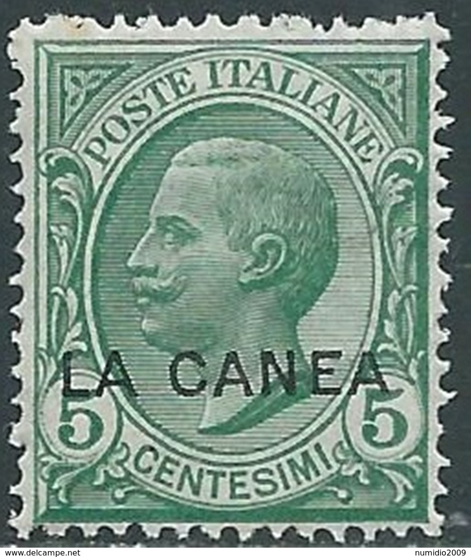 1907-12 LEVANTE LA CANEA EFFIGIE 5 CENT MNH ** - RB2-8 - La Canea