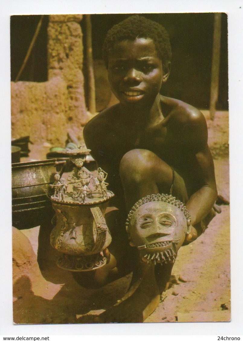 Ghana: Brass Castings Of The Ashanti, Moulages à Cire Perdue Des Ashantis, Jeune Garçon, Masque (19-1709) - Ghana - Gold Coast