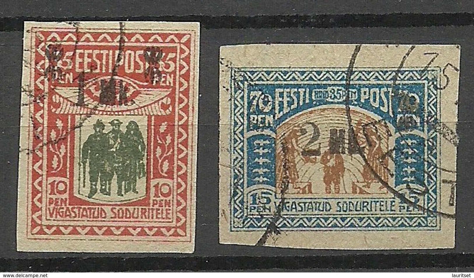 Estland Estonia 1920 Michel 25 - 26 O - Estland
