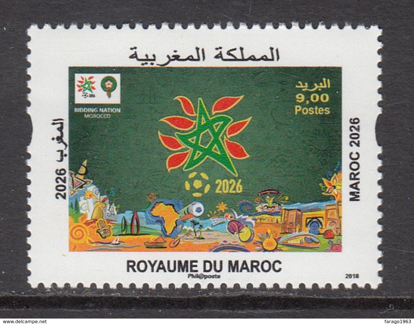2018 Morocco Maroc 2026 National Plan   Complete Set Of 1 MNH - Morocco (1956-...)
