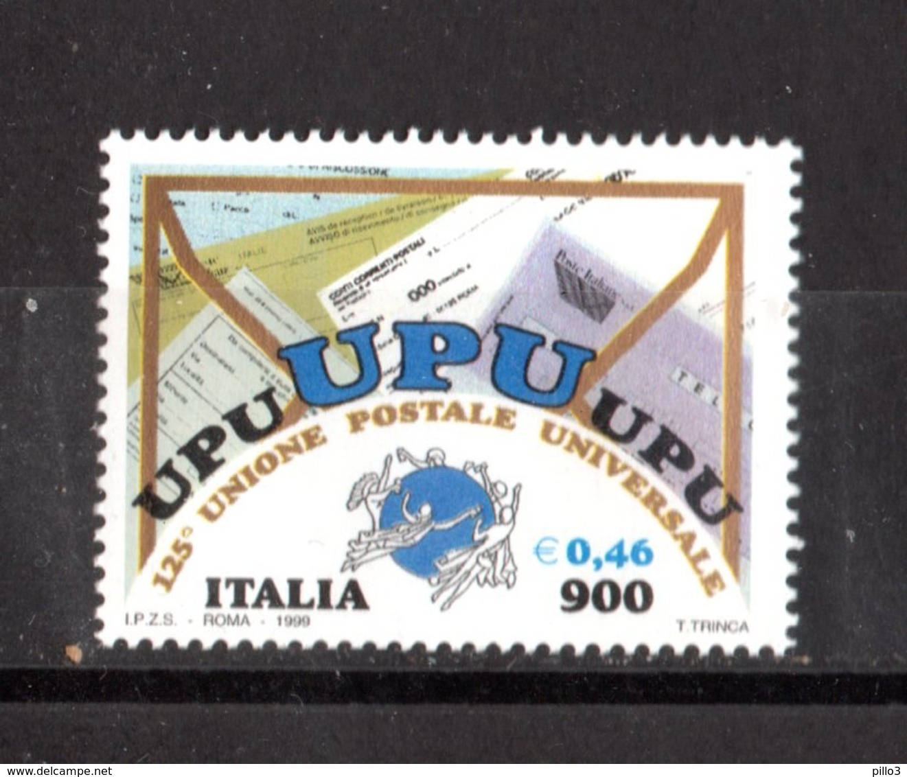 ITALIA :  125° Anniversario Dell'UPU  - 1 Val.  £.  900 / 0,46  €.  MNH** Del  18.10.1999 - 1991-00:  Nuovi