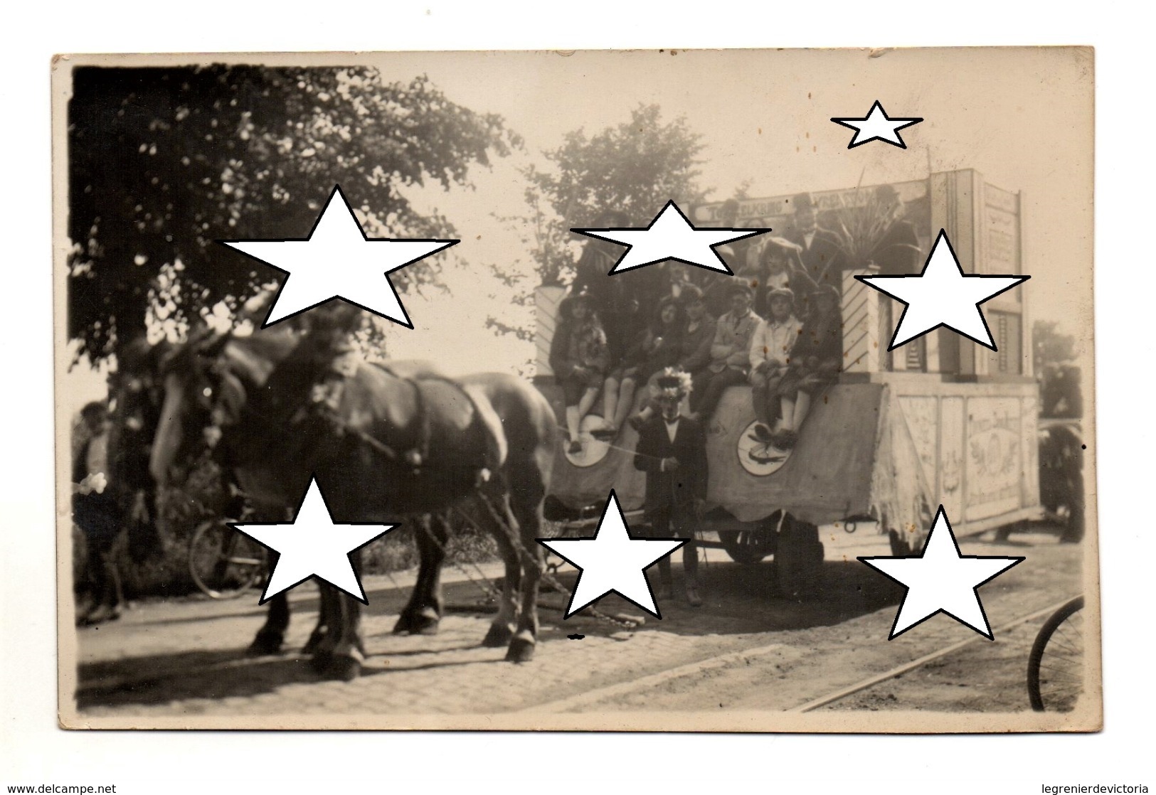 Zeldzaam !  WIELSBEKE Het Gildhof  Paardenkar - Carnaval ? Rare Charette à Chevaux - Carte Animée N2 - Wielsbeke