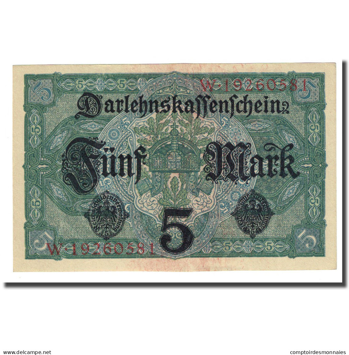 Billet, Allemagne, 5 Mark, 1917-08-01, KM:56b, NEUF - 5 Mark